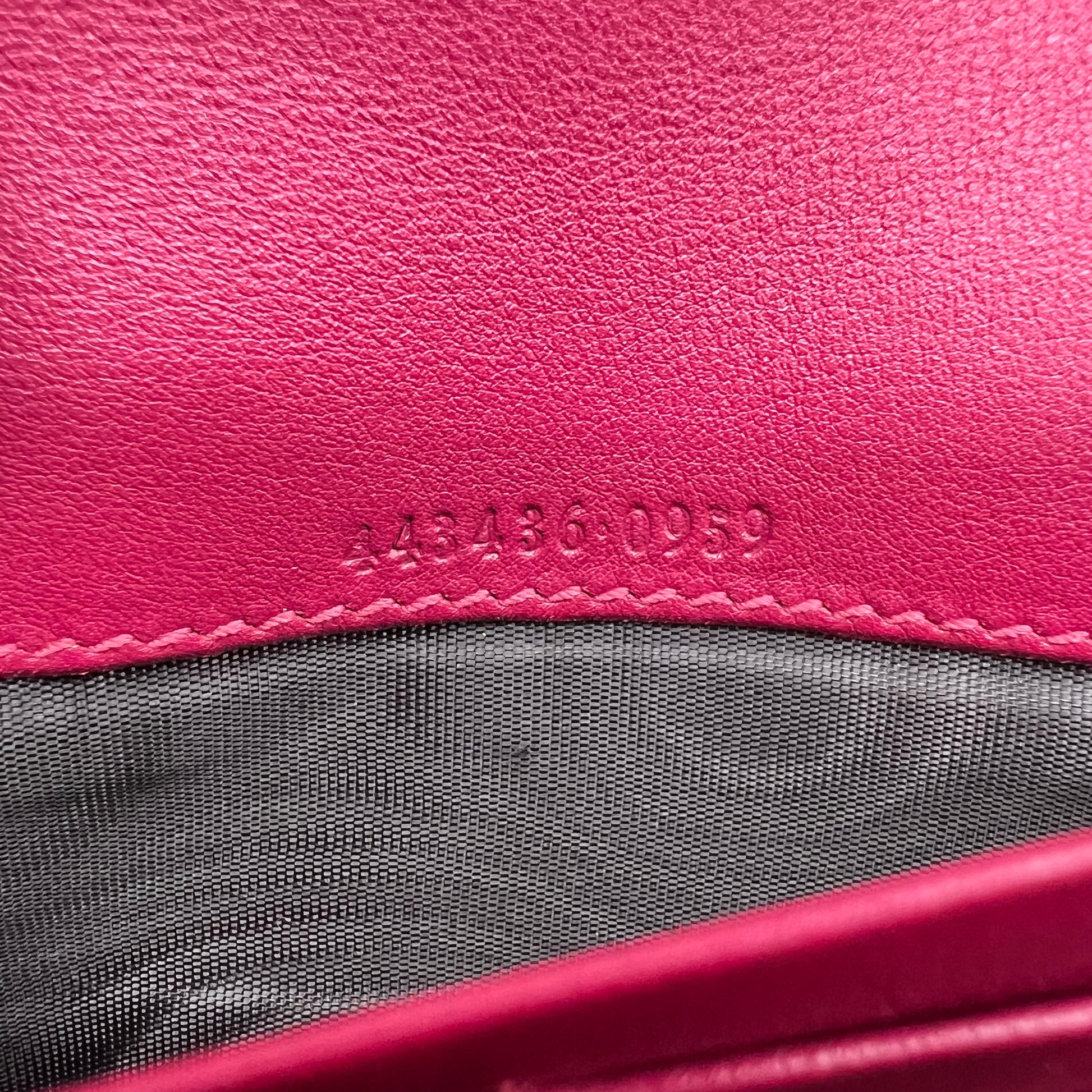 Gucci GG Marmont Velvet Matelassé "LOVE" Pearl Continental Wallet W22699