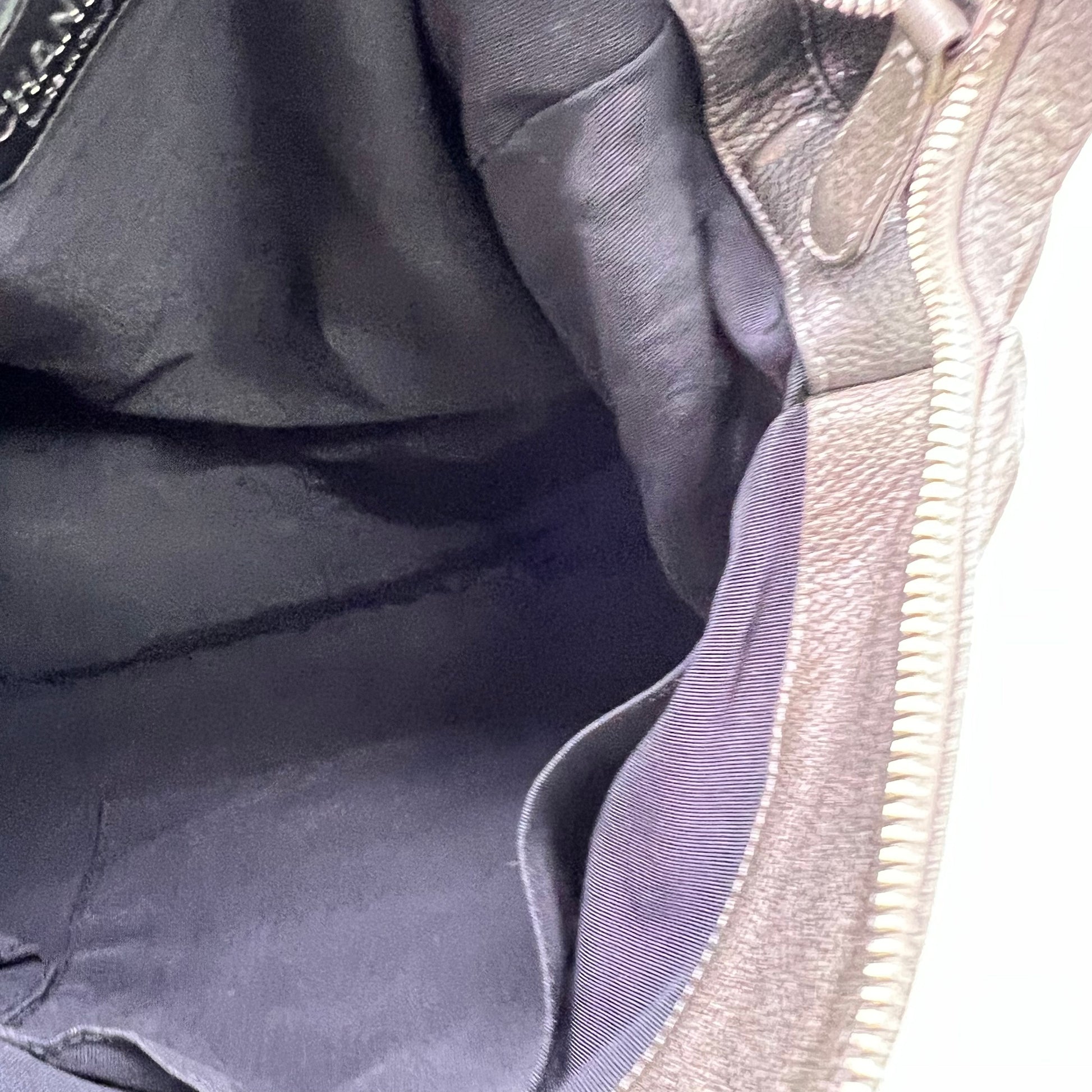 Pewter Glazed Caviar Leather Caviar 31 Small Hobo Bag B23435