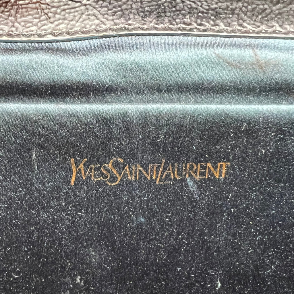 Yves Saint Laurent Black Patent Leather Belle de Jour Flap Clutch W22714