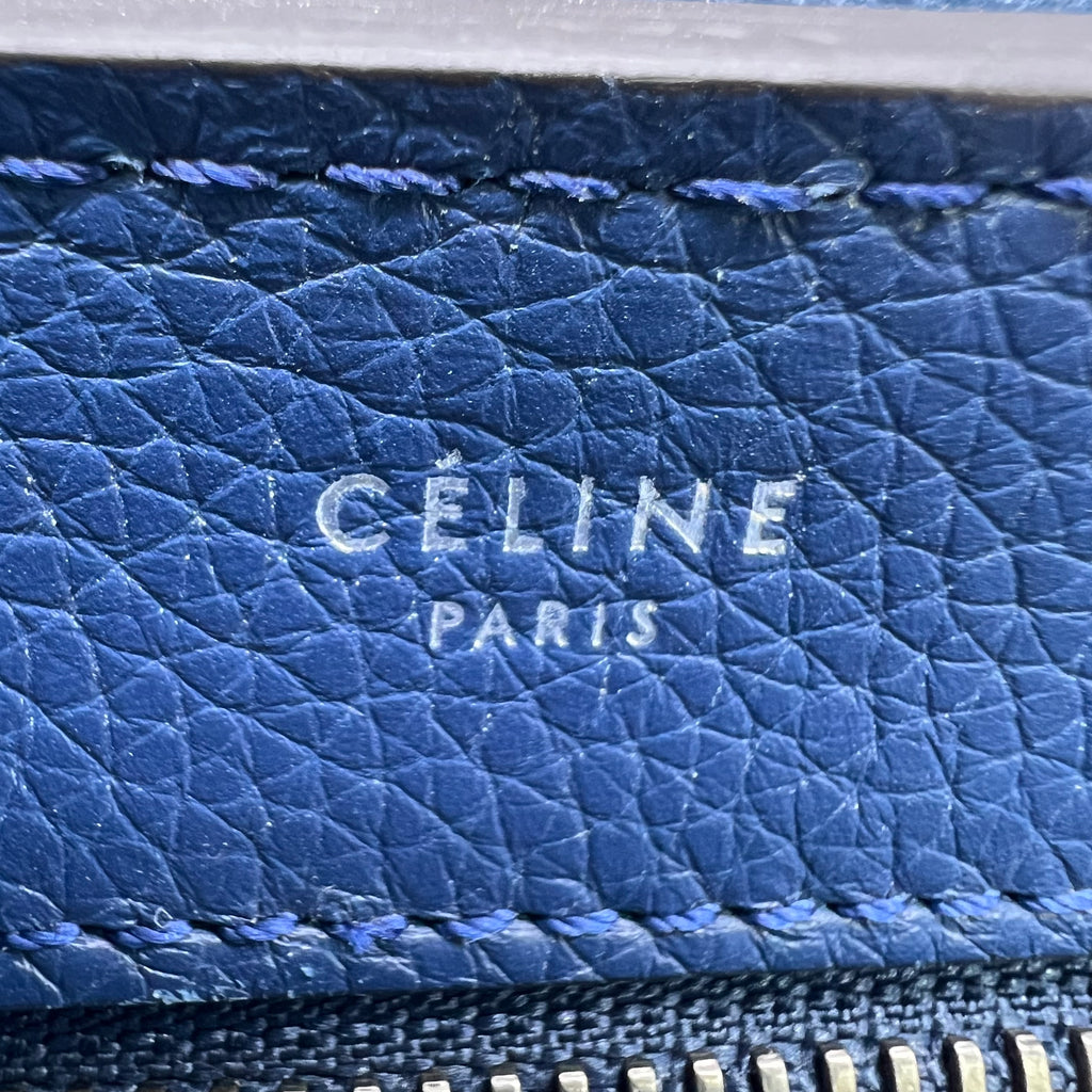 Celine Drummed Calfskin and Suede Small Trapeze Bag B23508