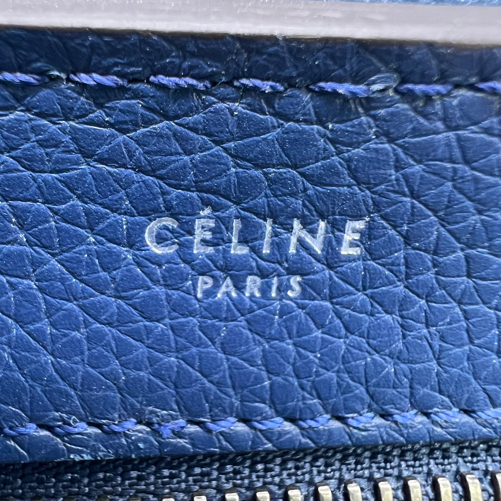 Celine Drummed Calfskin and Suede Small Trapeze Bag B23508