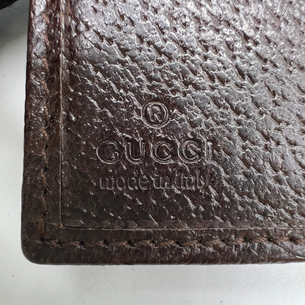 GG Canvas Beige Dark Brown Bifold Wallet W22650