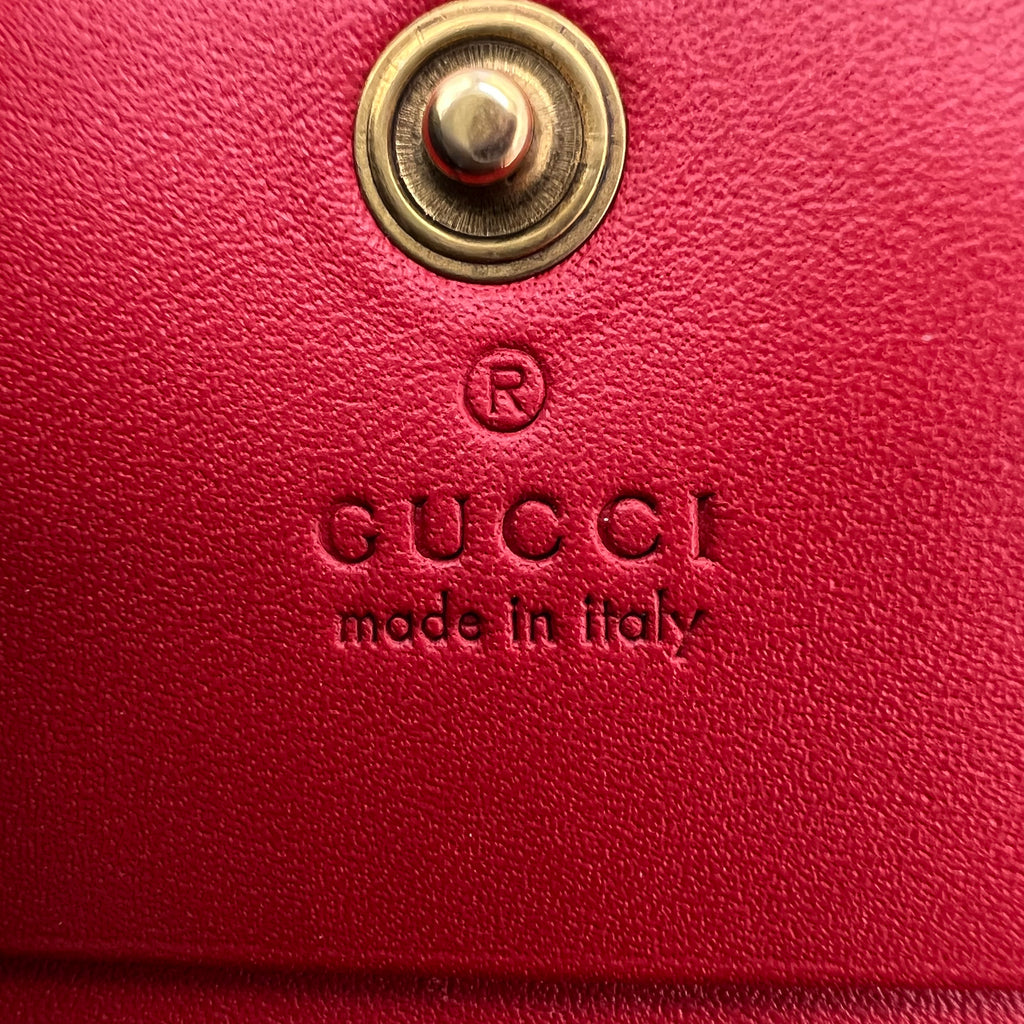 Gucci GG Supreme Cherry Card Case Wallet W22619