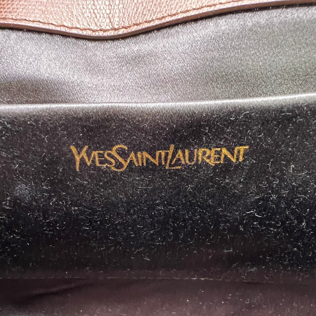 Yves Saint Laurent Brown Leather Cabas Chyc Clutch B23528