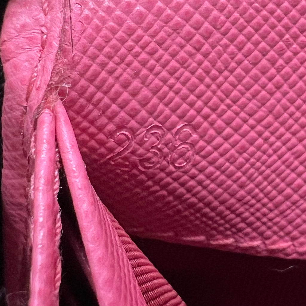 Peonia Saffiano Metal Leather Continental Wallet W22711