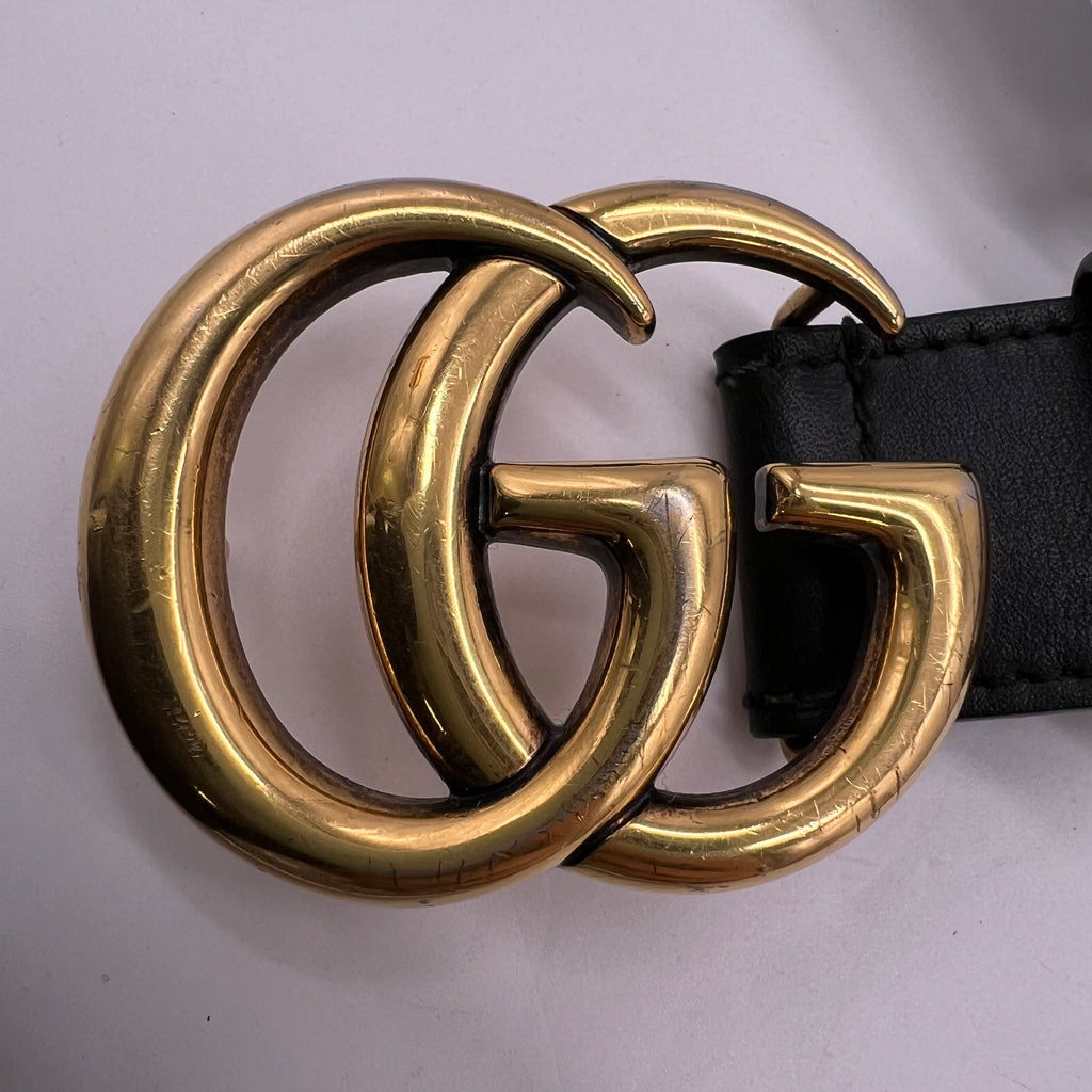 Gucci Leather Belt with Double G Buckle W22736