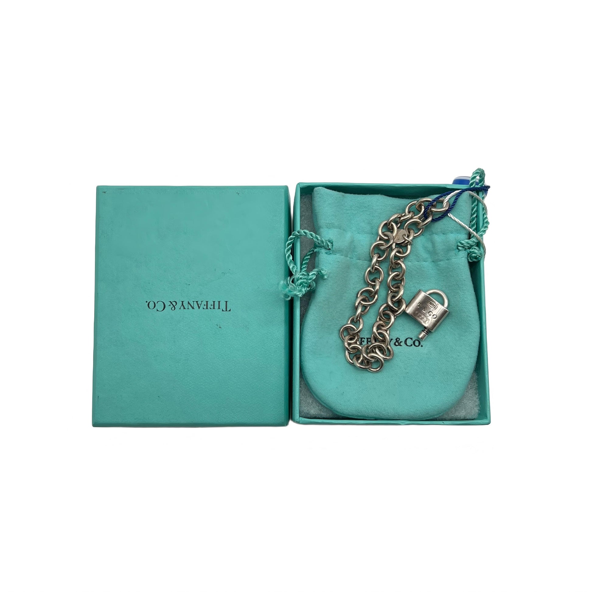 Tiffany 1837 Padlock Charm Chain Bracelet Twins LDZ548