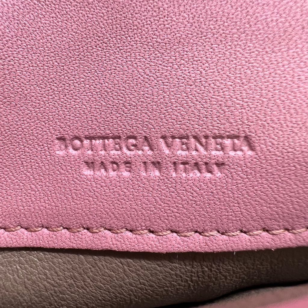 Preloved Intrecciato Wallet Pink Leather Wo W22613