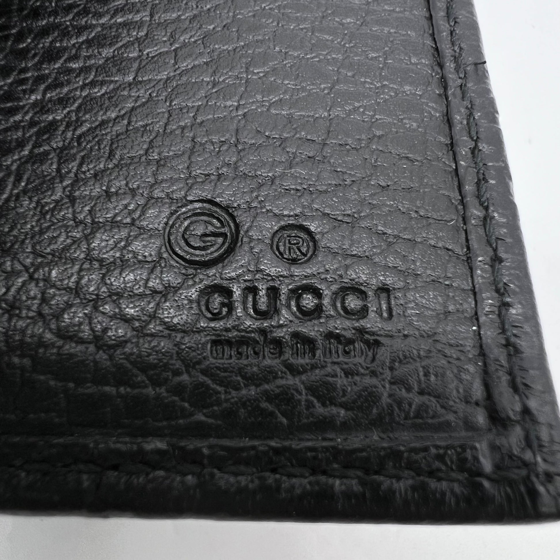 Black Guccissima Leather Bifold Wallet W22815
