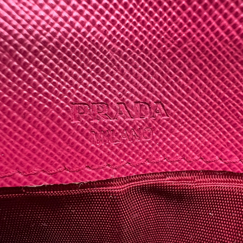 Prada Saffiano Fiocco Bow Continental Wallet W22778
