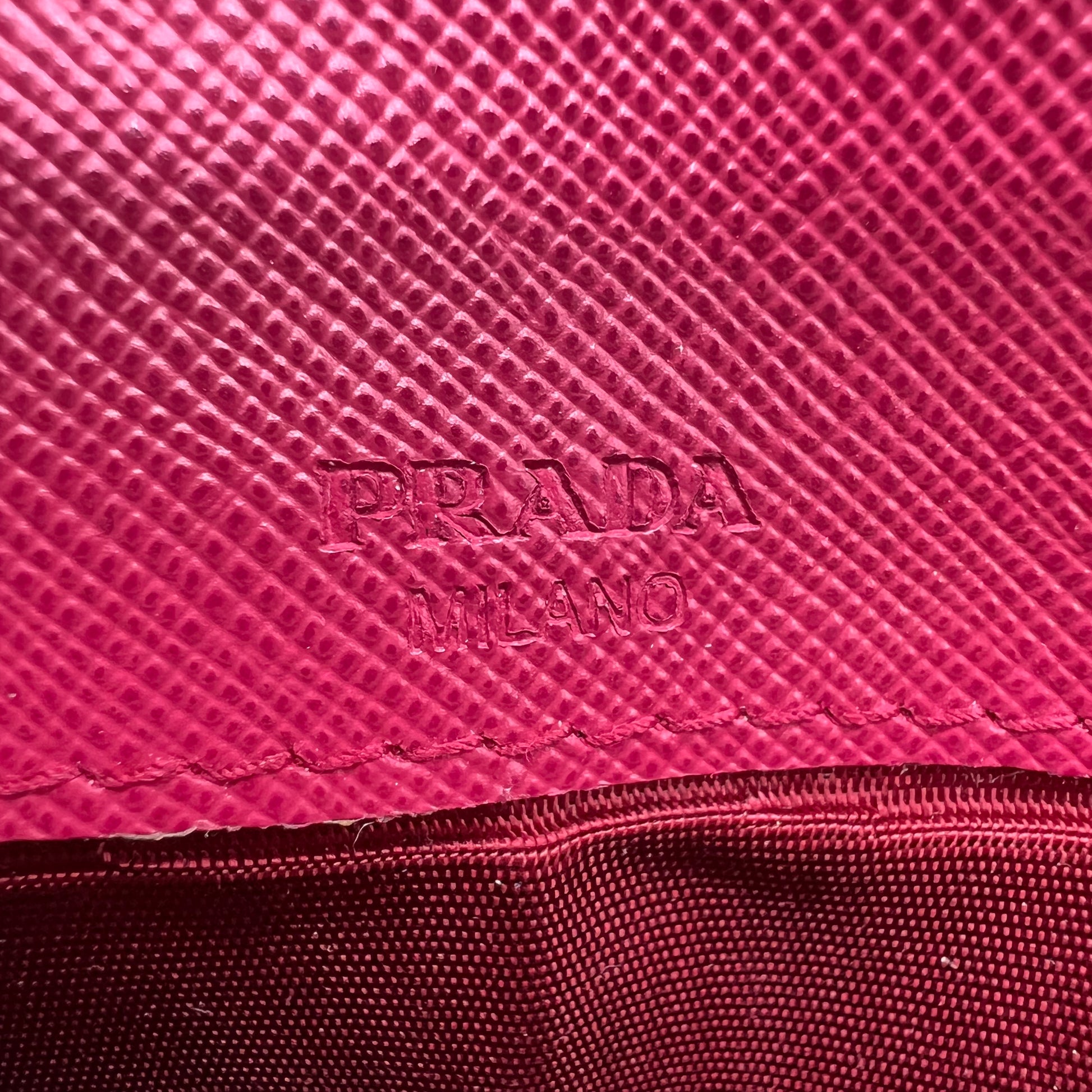 Prada Saffiano Fiocco Bow Continental Wallet W22778
