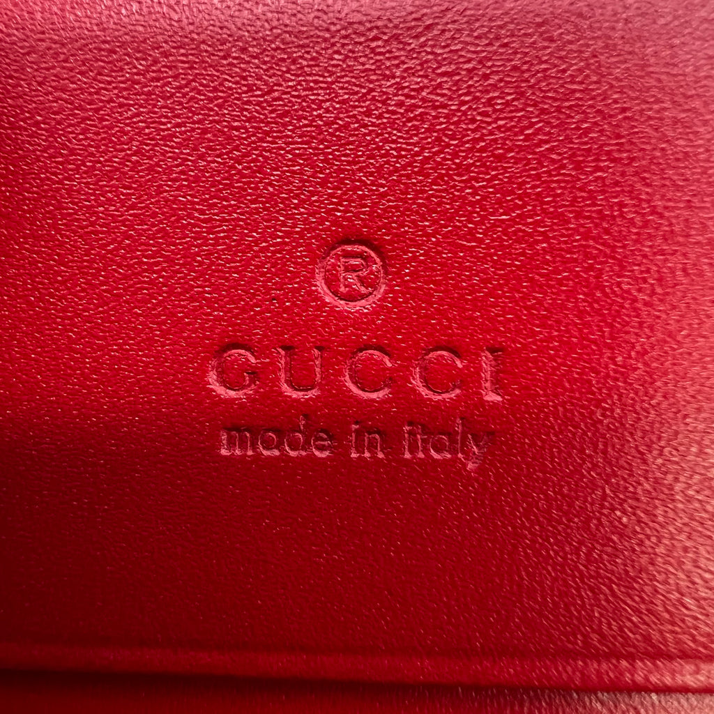 Gucci Guccissima Bow Bifold Card Case Wallet W22840