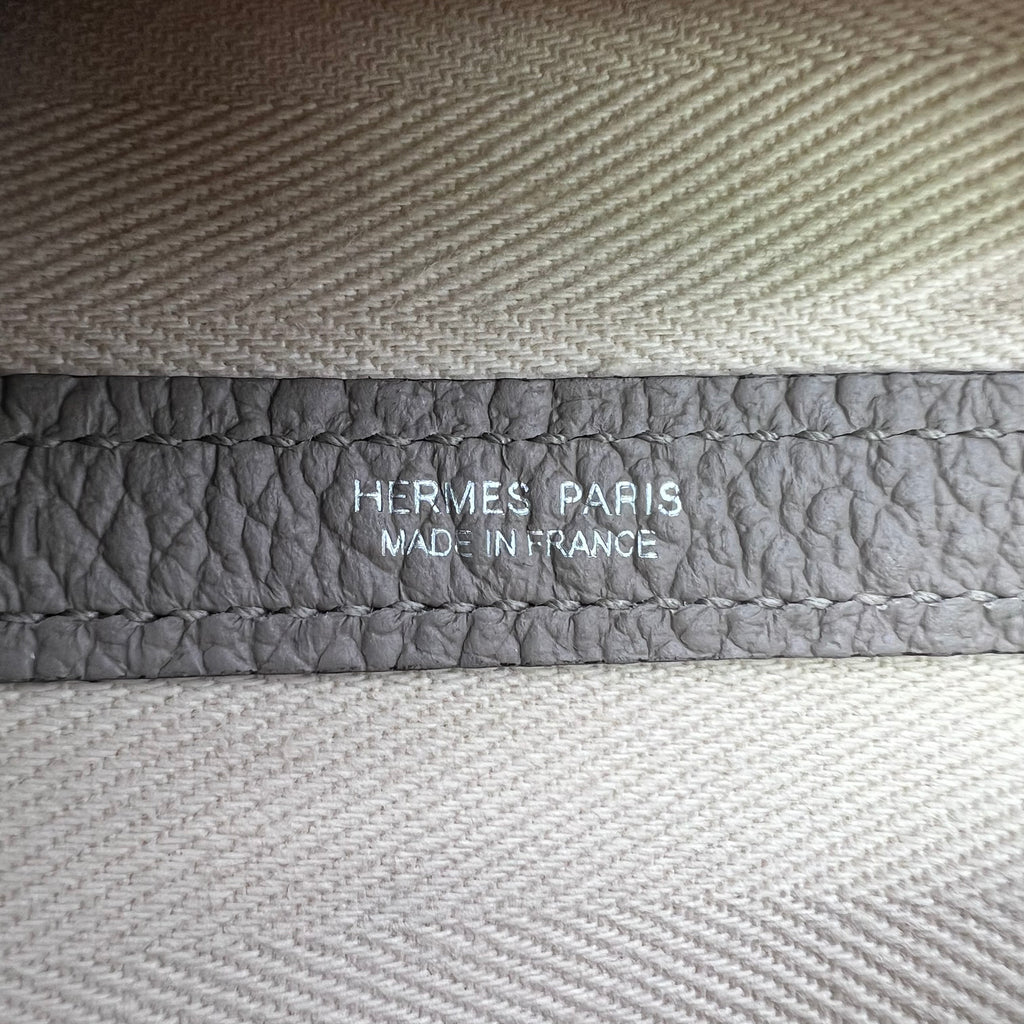 Hermès Garden Party 30 Bag (TPM size) in Toile canvas and Negonda leather trim B23545