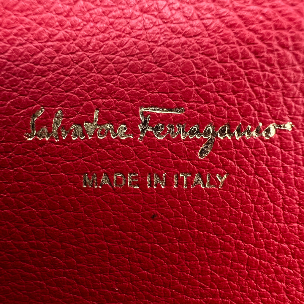 Salvatore Ferragamo Gancini Leather Tri-Fold Long Wallet W22834