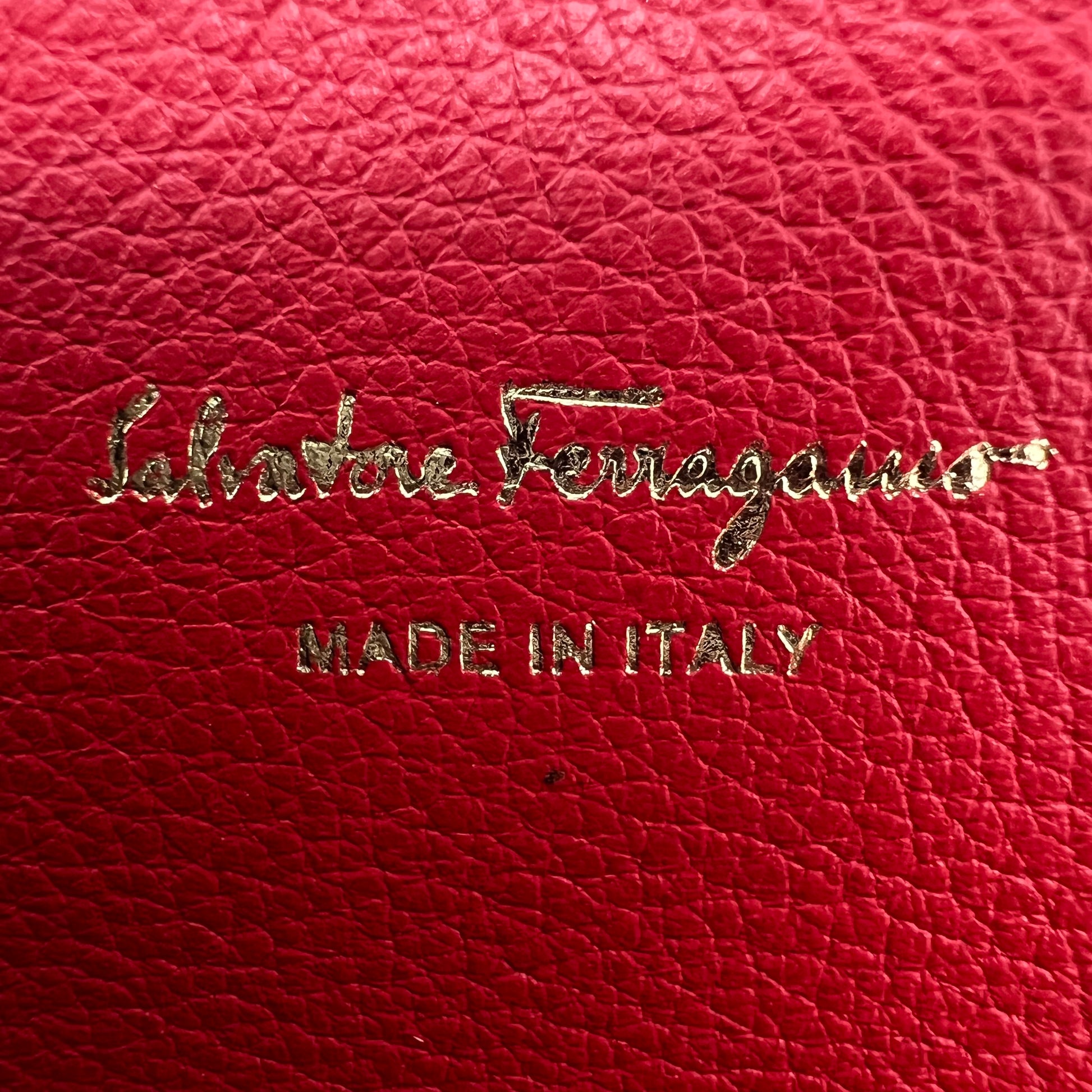 Salvatore Ferragamo Gancini Leather Tri-Fold Long Wallet W22834