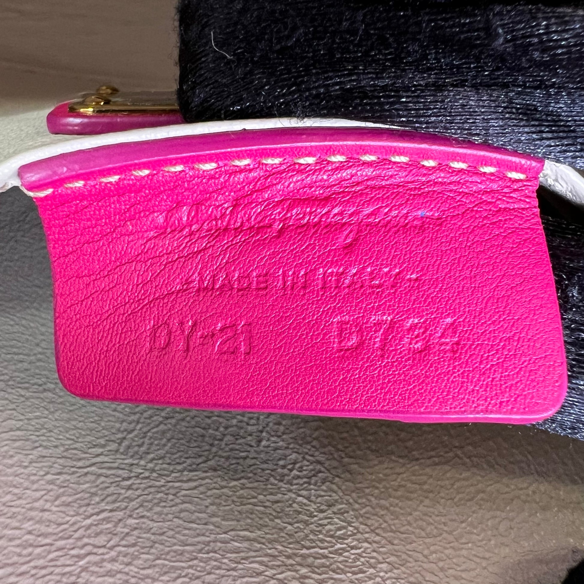 Salvatore Ferragamo Afef Gancio Lock Leather Wristlet Clutch W22758