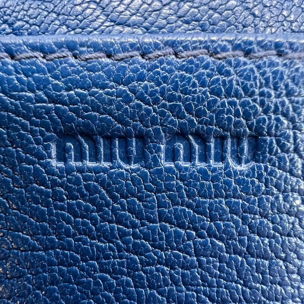 Miu Miu Studded Leather Long Flap Snap Wallet W22839