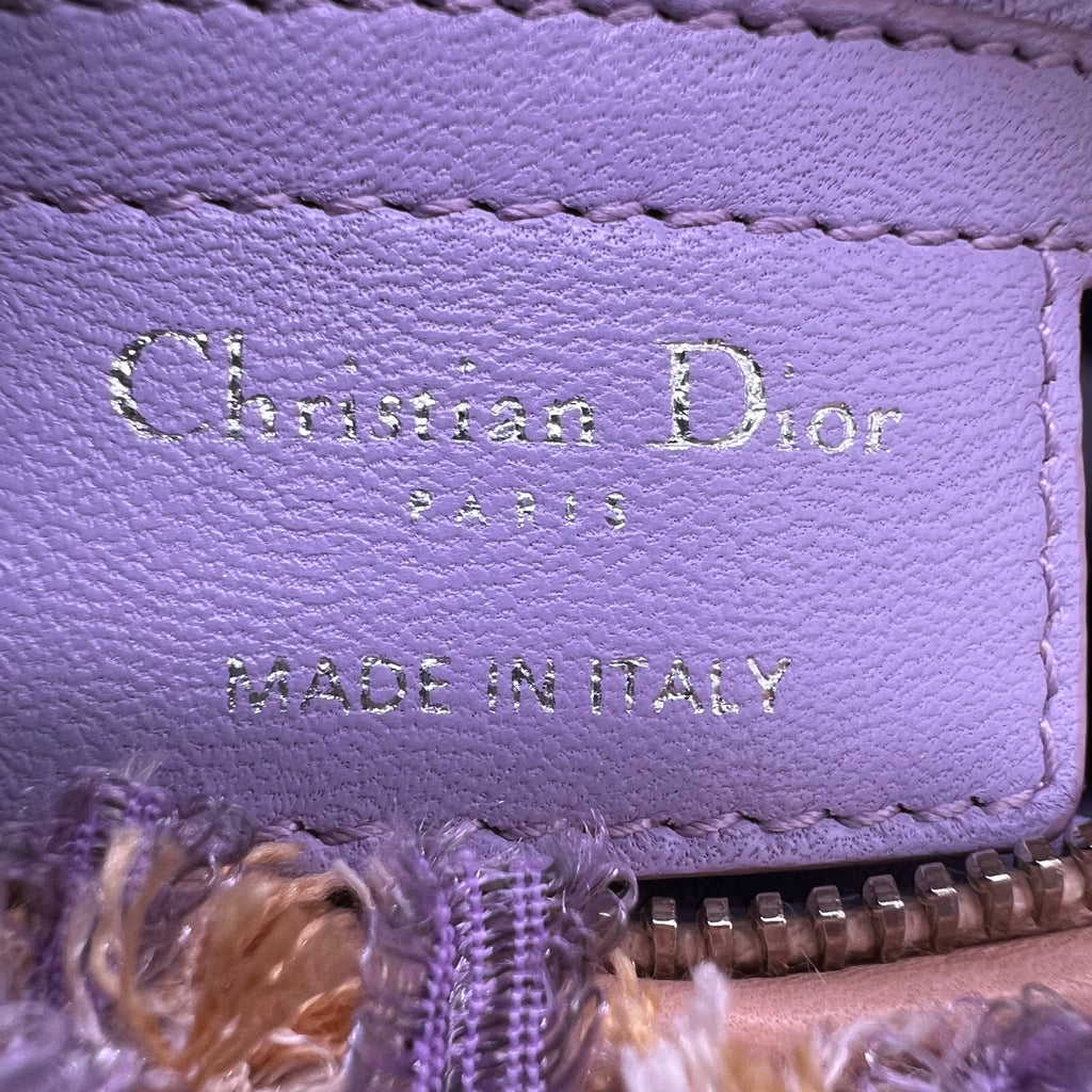 Christian Dior Tweed Cannage Medium Lady Dior Bag B23752