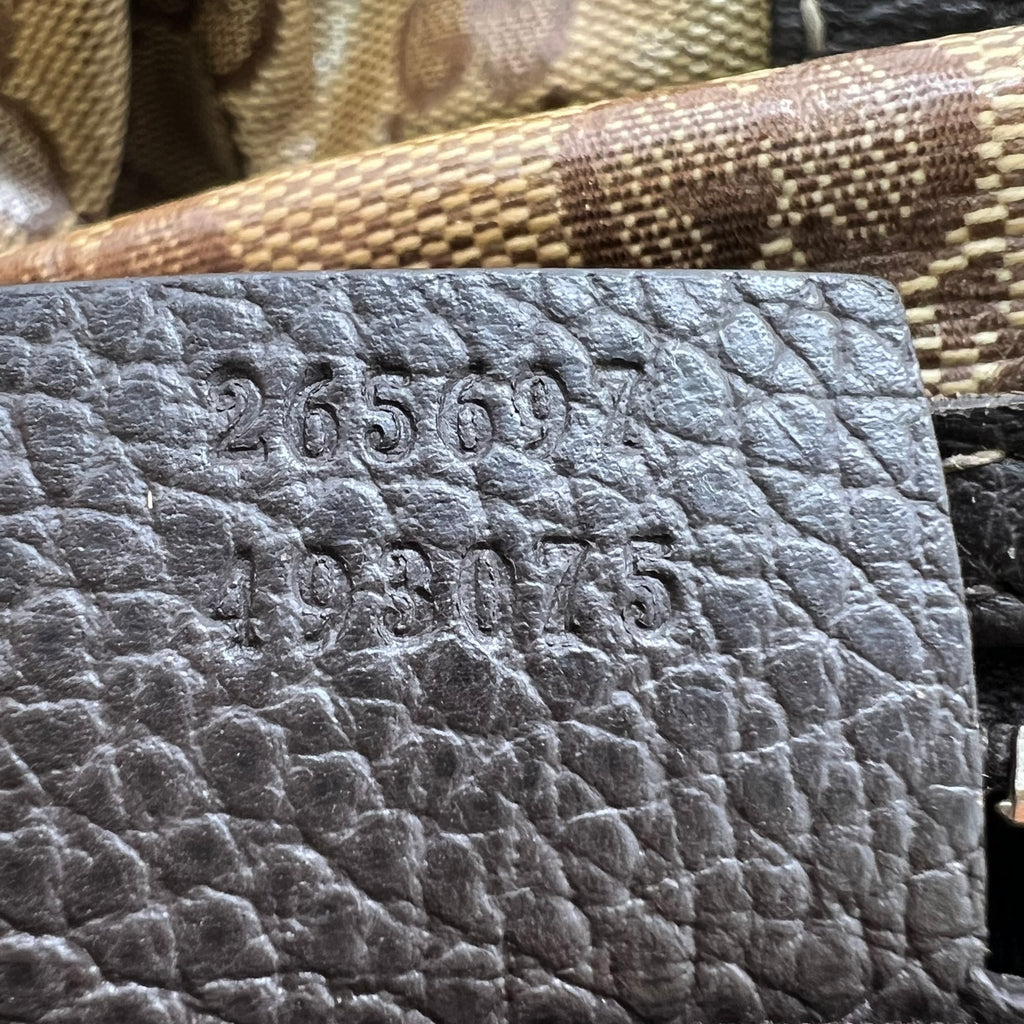 Crystal Monogram Medium Joy Boston Dark Brown B23569
