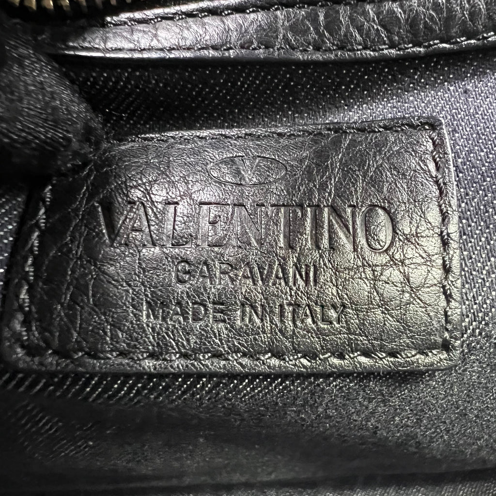 Valentino Garavani Rockstud Small Denim Trapeze Tote Bag B23711