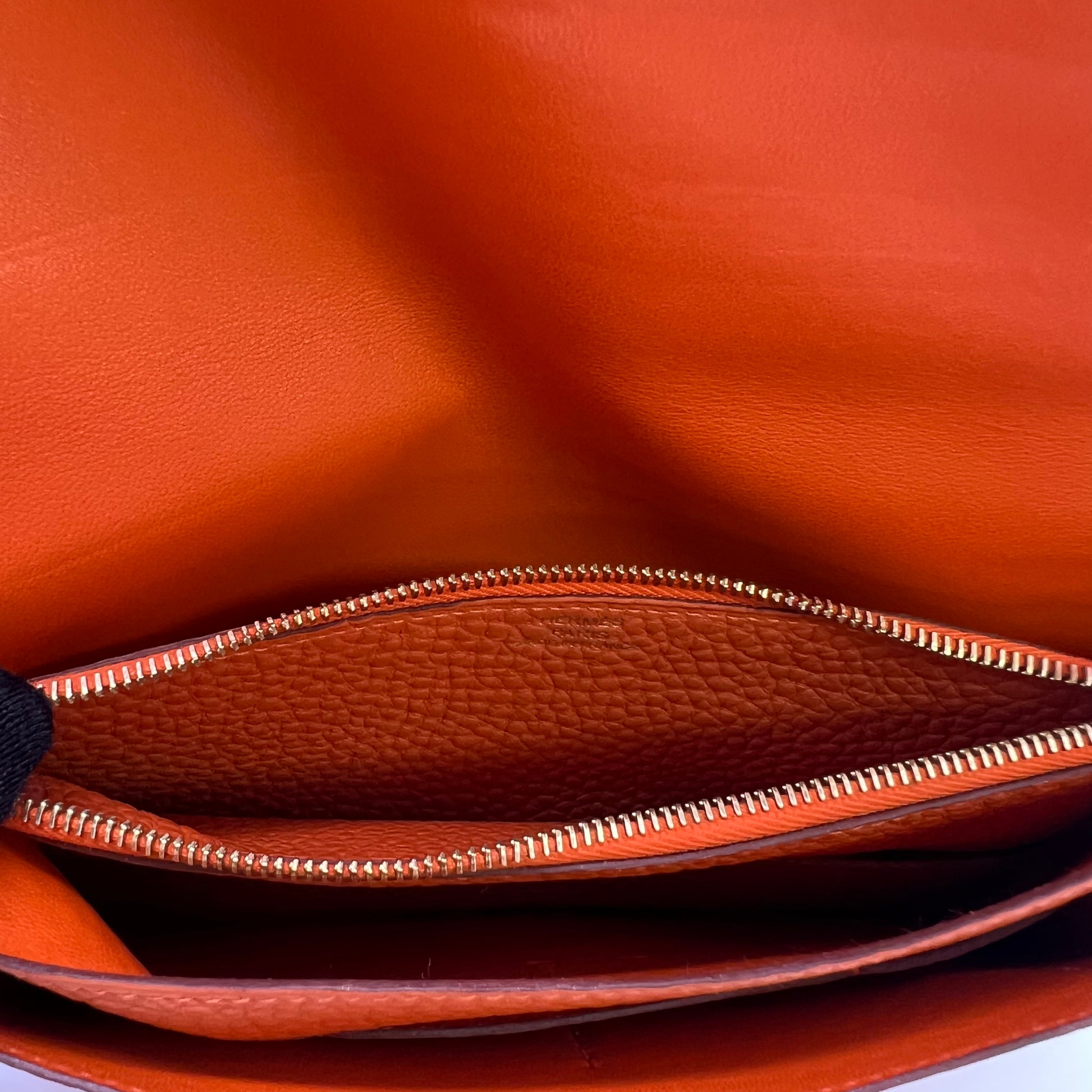 Pochette de taille Hermes Dogon Cuir Orange W22853