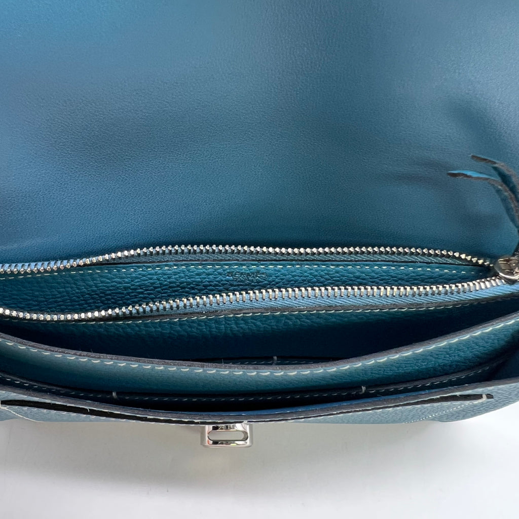 Togo Dogon Duo Wallet Blue Jean W22850