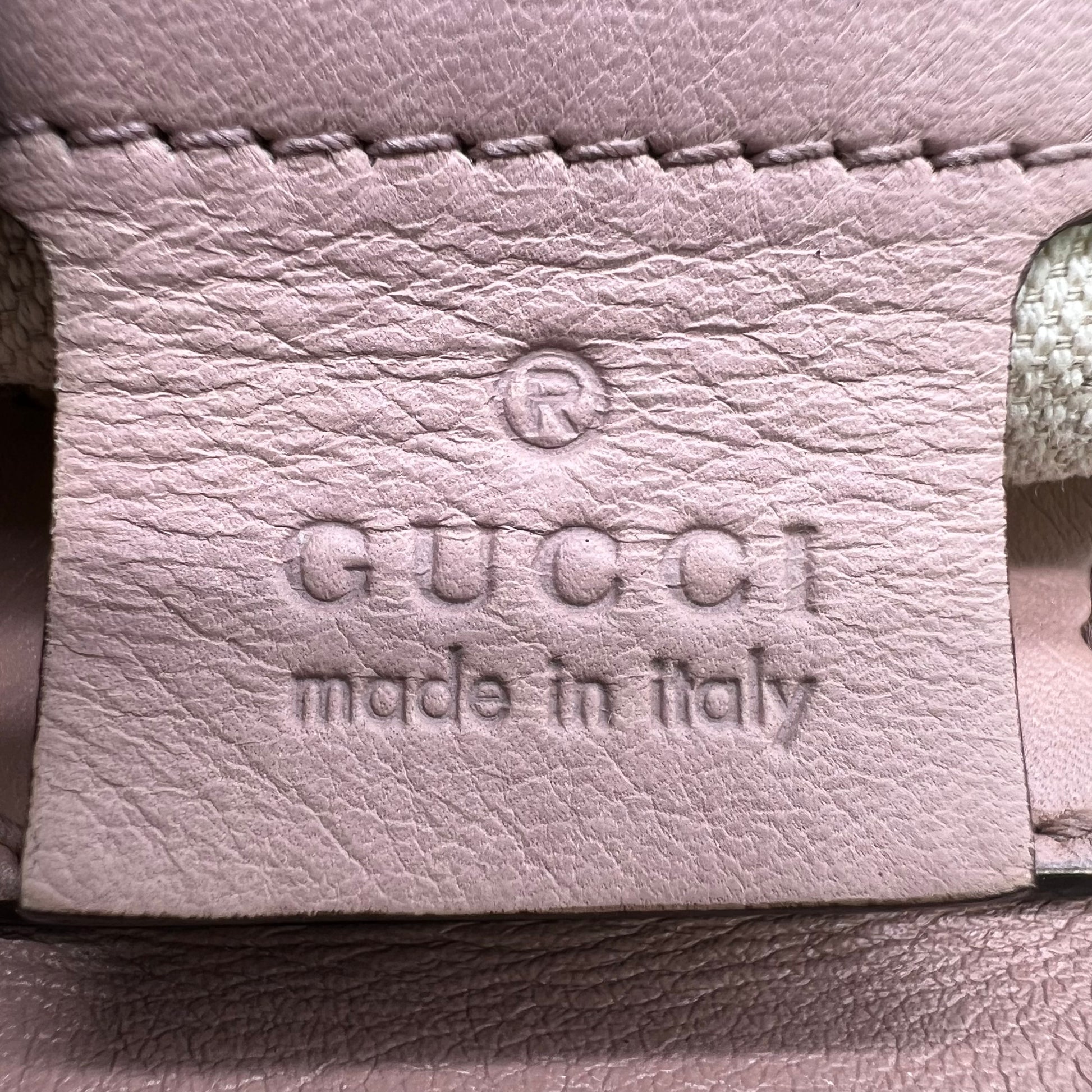Beige Leather and Guccissima Trim Medium Joy Boston Bag B23663