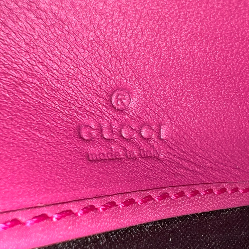 Gucci GG Supreme Monogram Padlock Continental Chain Wallet W22753