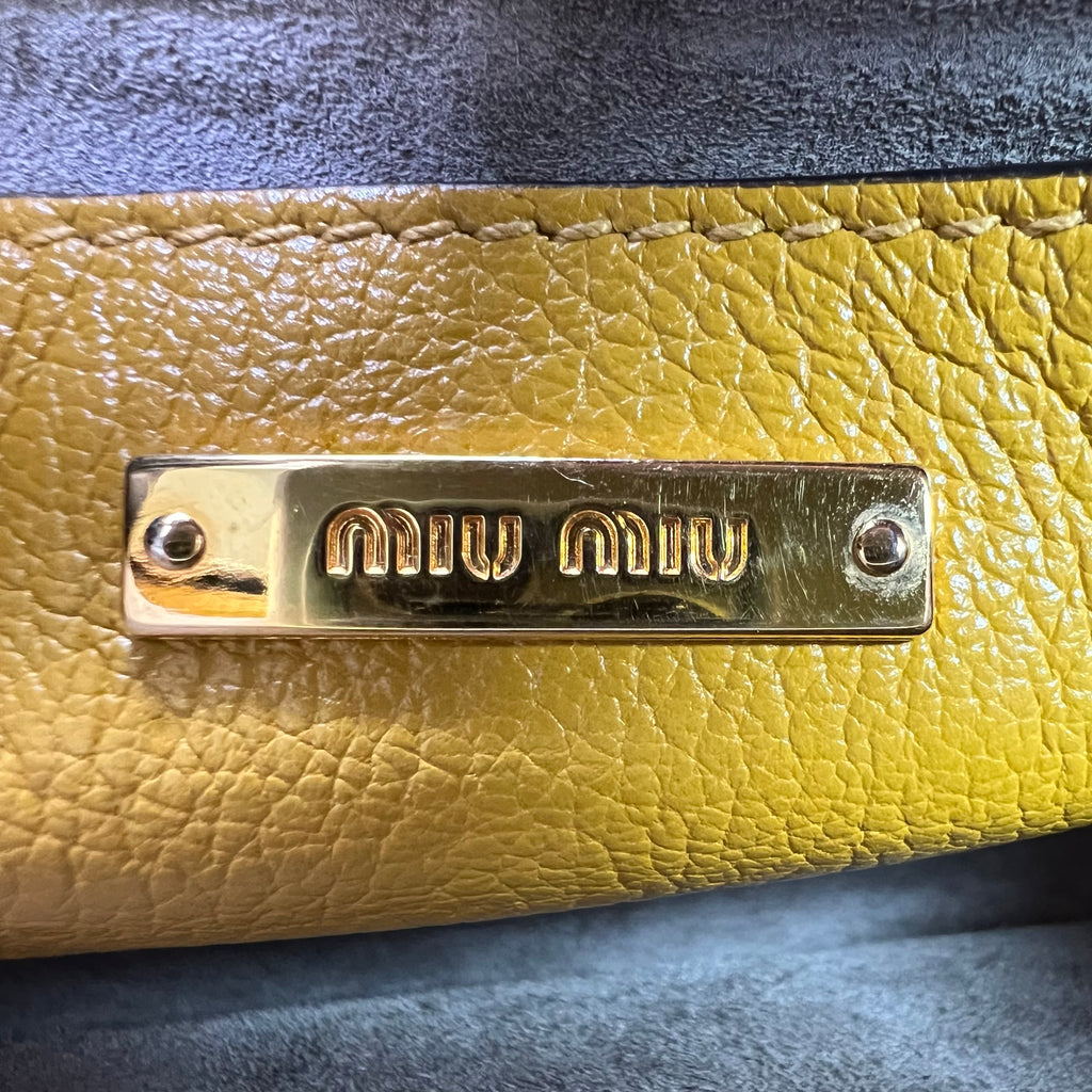Miu Miu Madras Leather Top Handle Satchel B23643