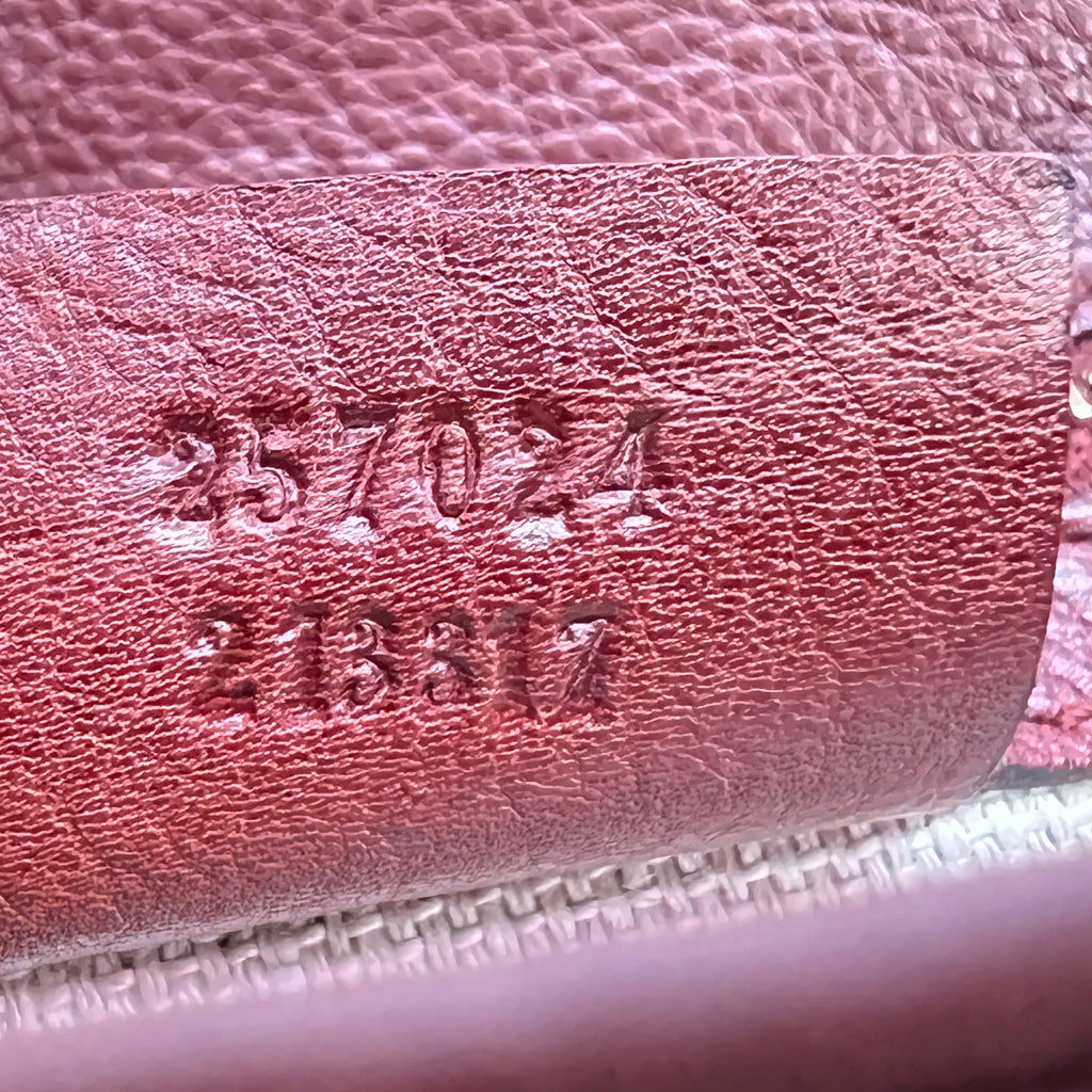 Gucci GG Canvas Marrakech Medium Messenger Flap Bag in the Beige/Bordeaux (Burgundy) B23401