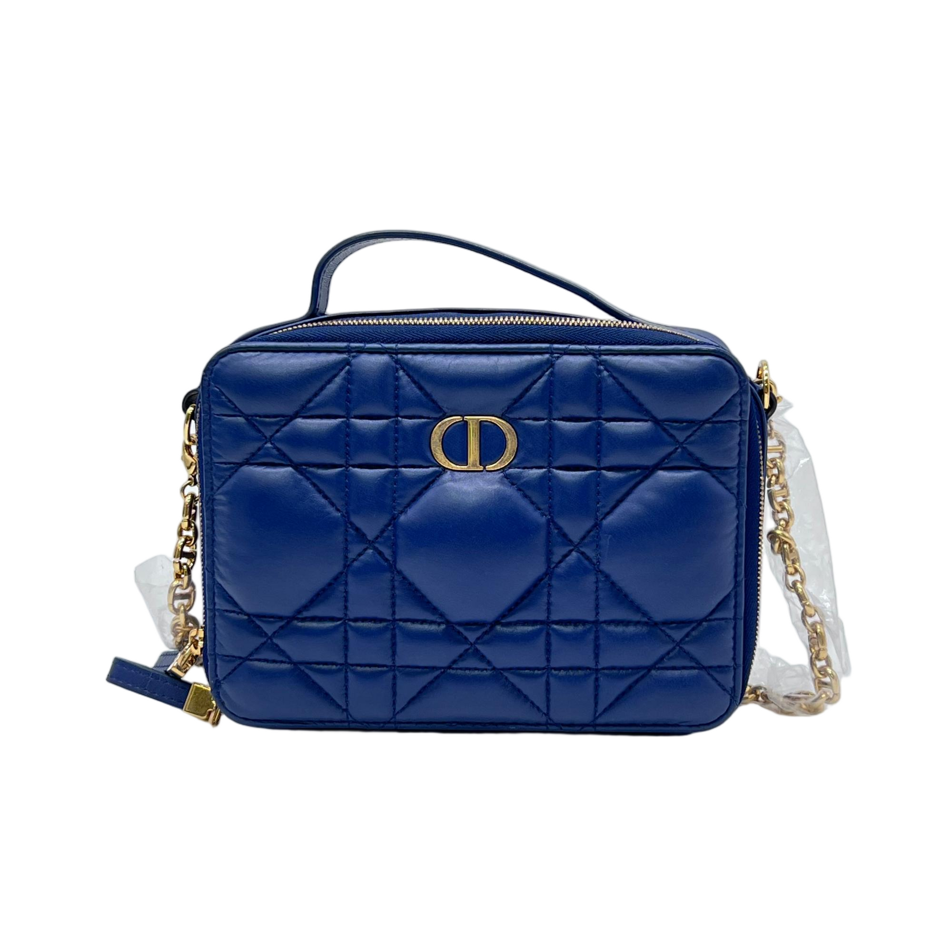 Caro Chain Box Bag Cannage Quilt Calfskin Small Twins LDJ5336
