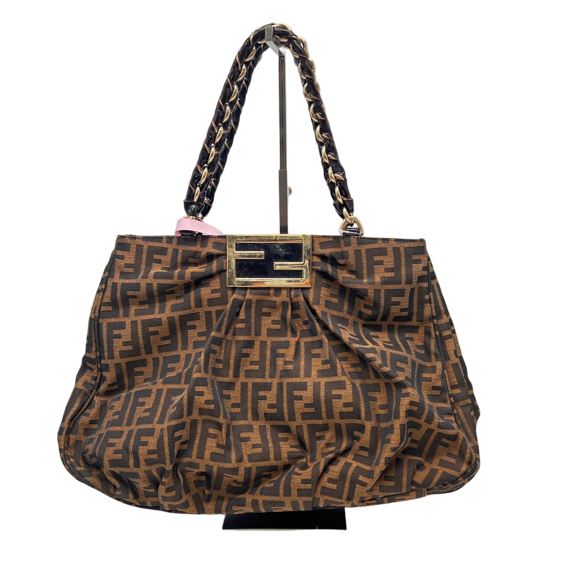 Fendi Mia Tote Zucca Canvas Large Twins LDJ5384