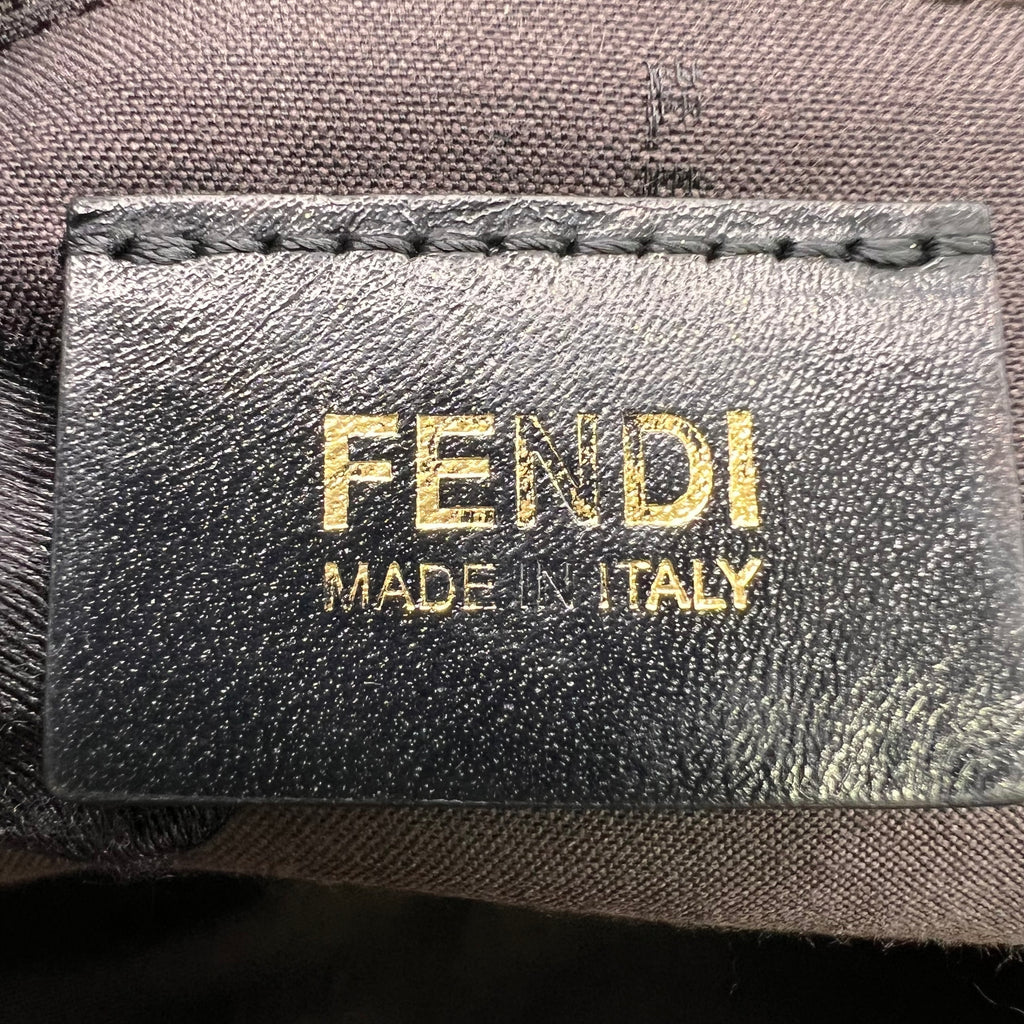 Fendi Black Zucchino Coated Canvas and Leather Chiusura Tote B23726