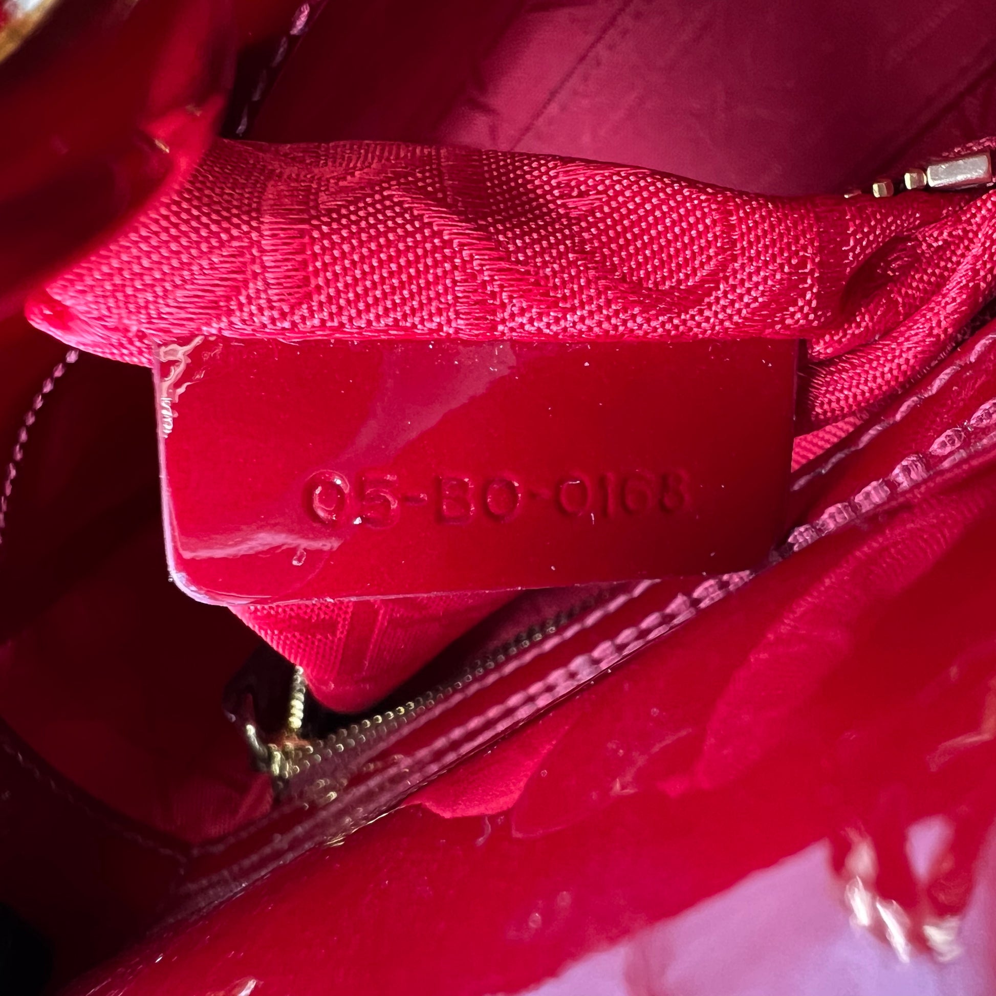 Mini Lady Dior Bag in Cherry Red Patent Cannage Calfskin B23890