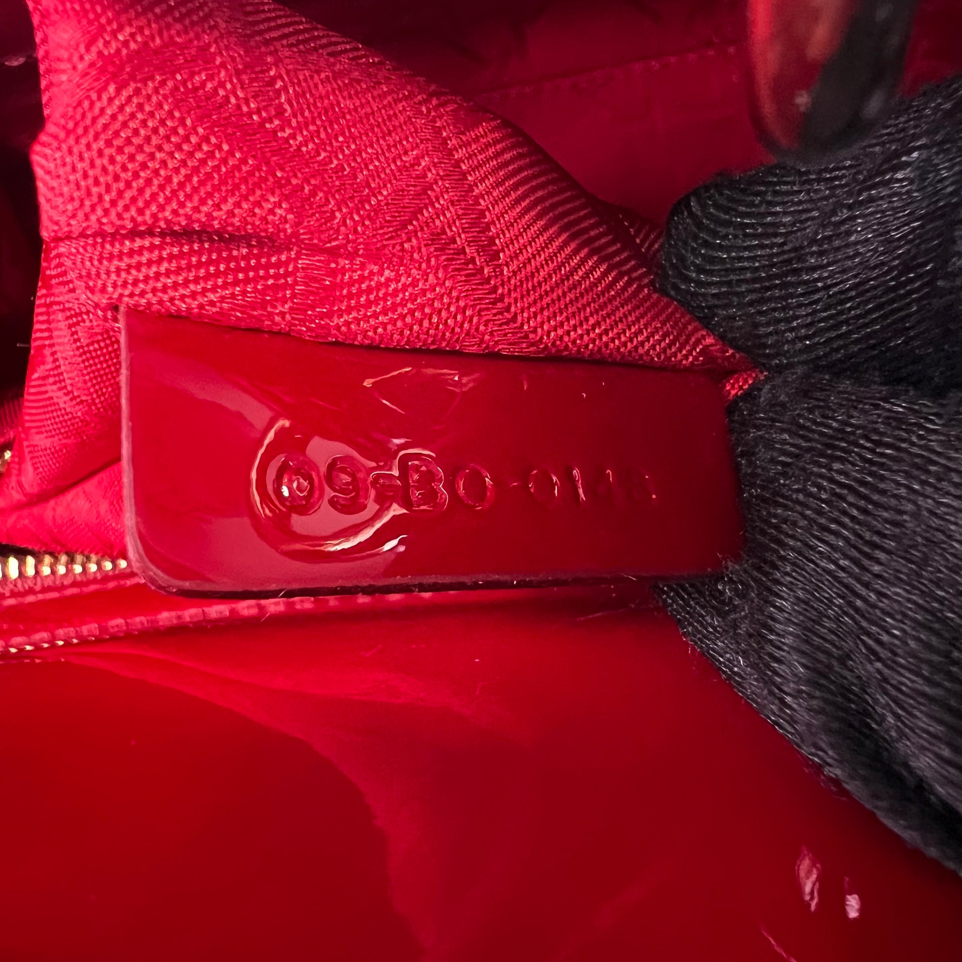 Patent Cannage Mini Lady Dior Red B23821