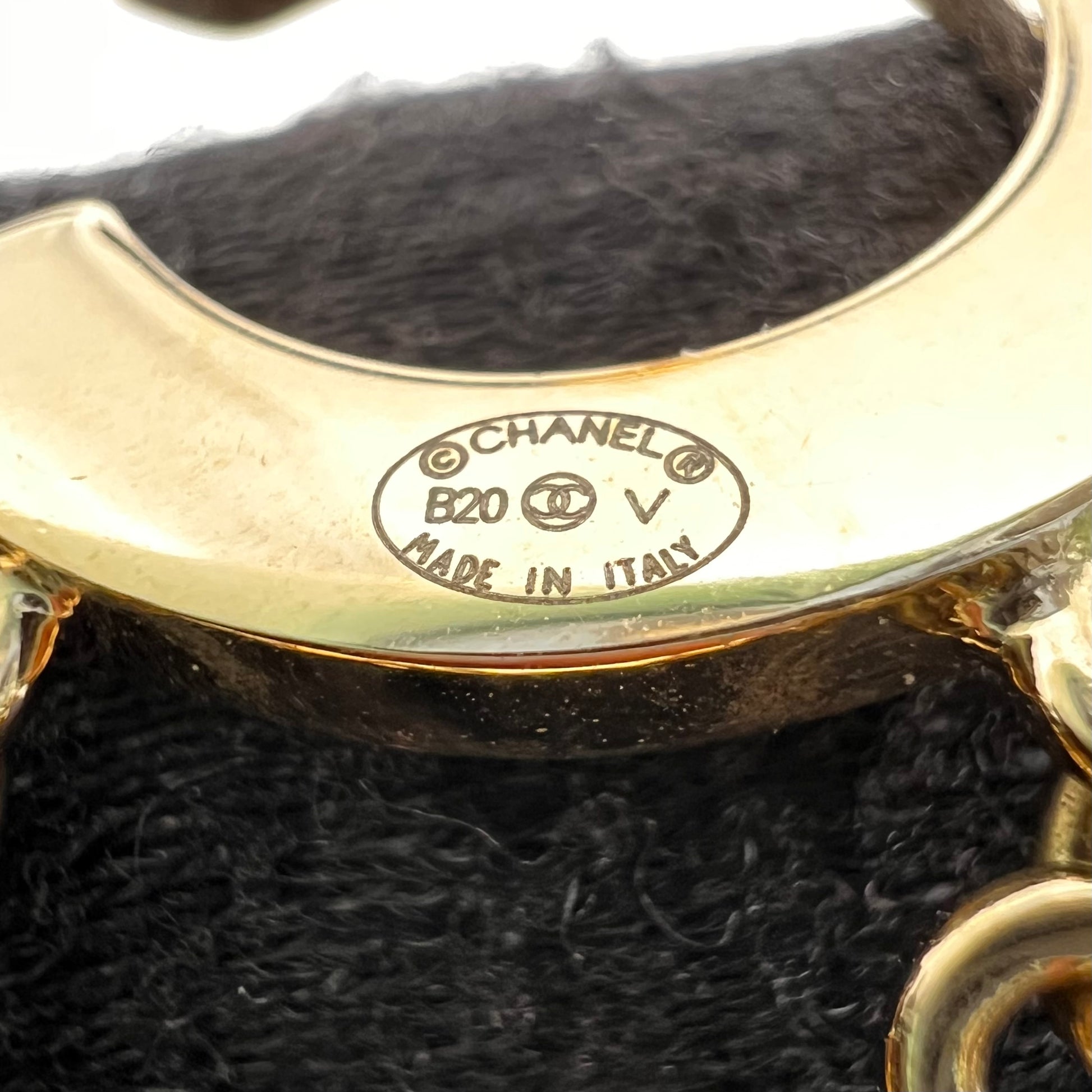 Chanel Metal Cha-Nel Logo Drop Earrings Gold W22977