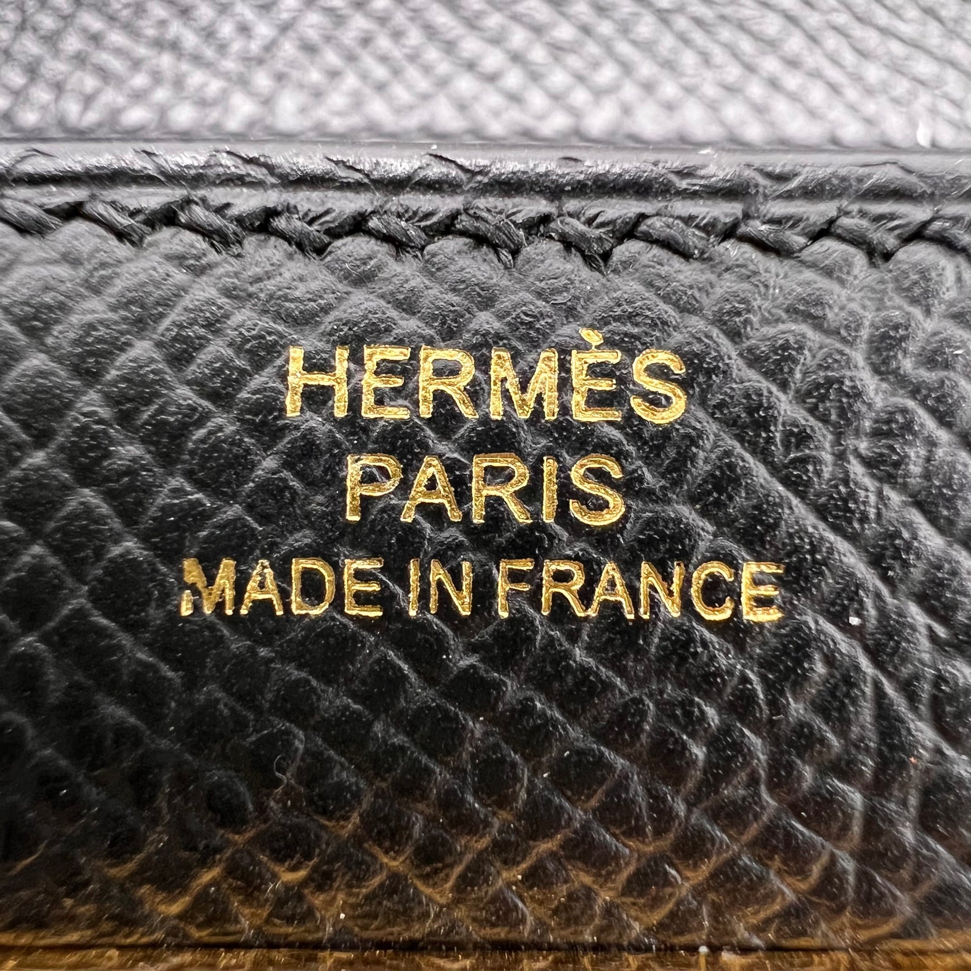 Hermes Noir Epsom Leather Kelly Depliant Medium Trifold Wallet w/ Box W22916
