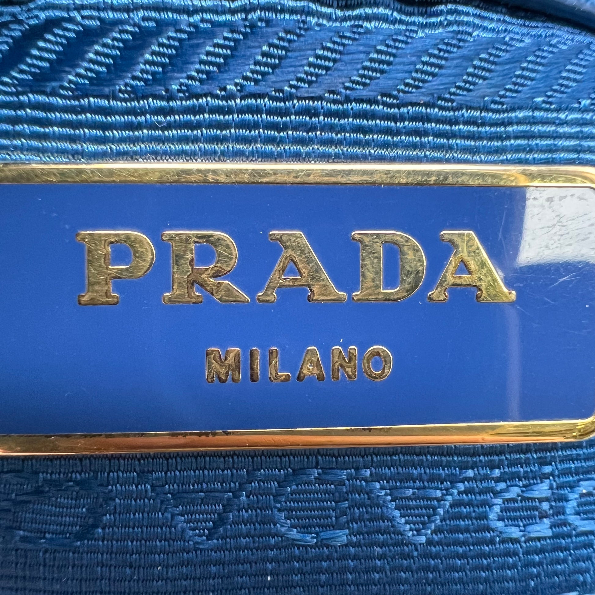 Blue Saffiano Leather Double Zip Large Tote Bag B23882