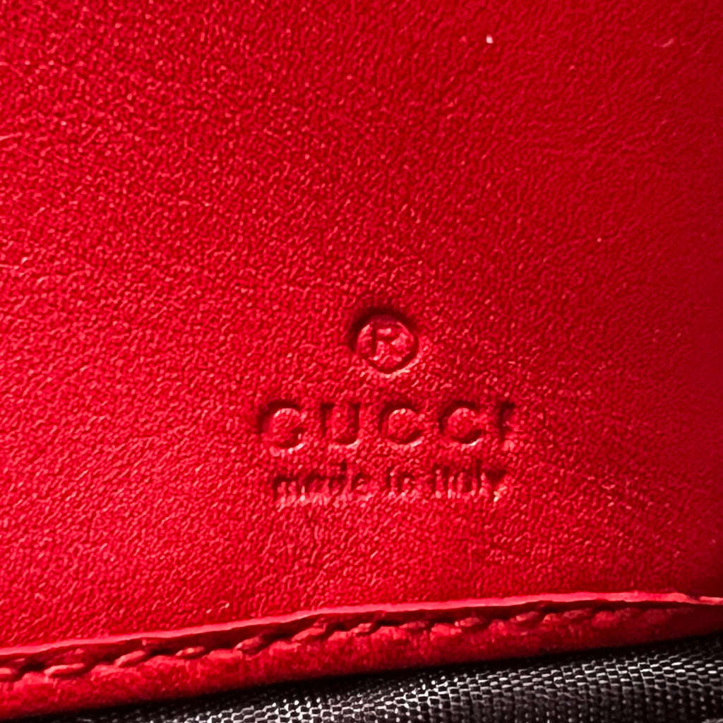 Red Leather GG Marmont Continental Wallet W22878