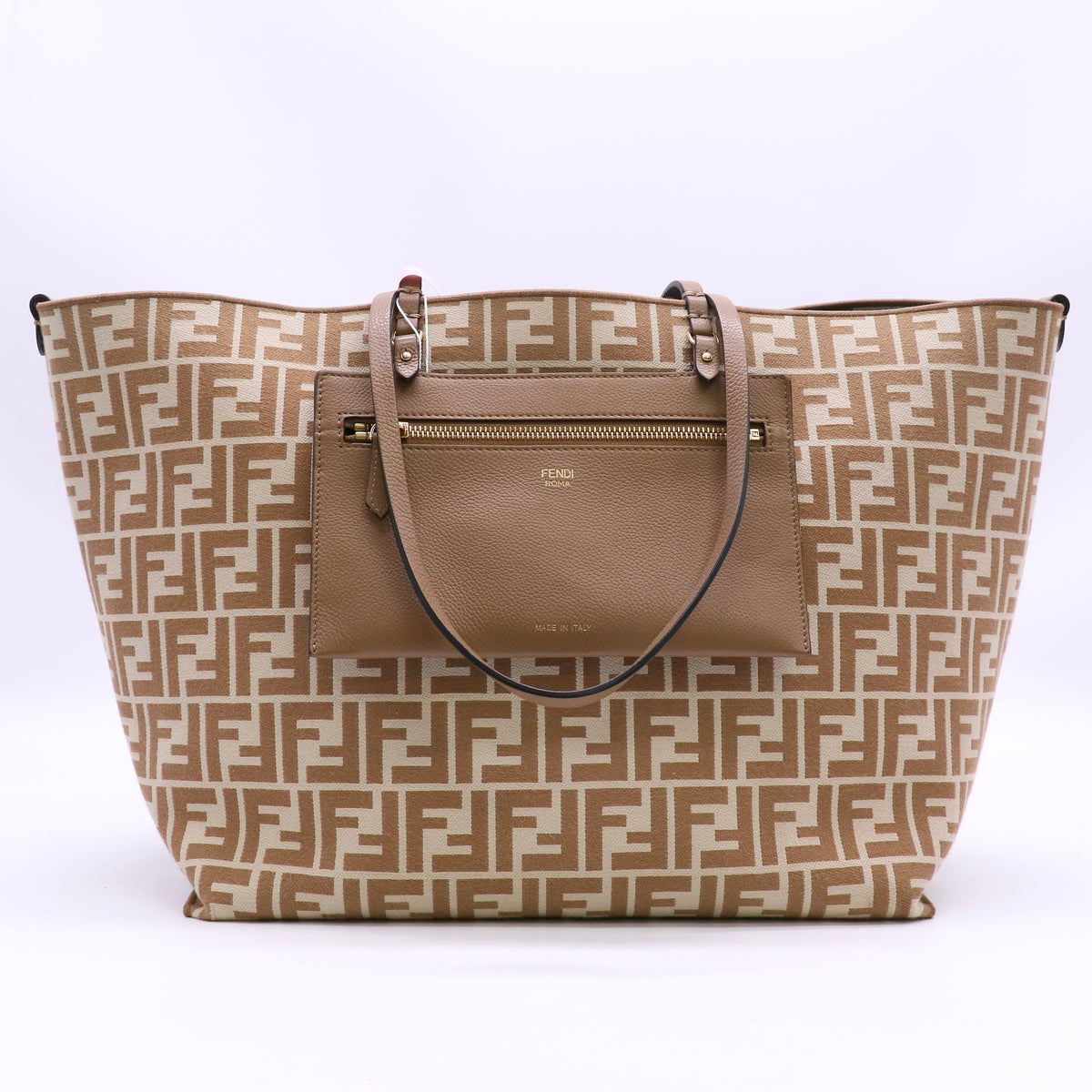 Fendi Roll Reversible Tote Bag in FF Jacquard Fabric Twins LDJ6144