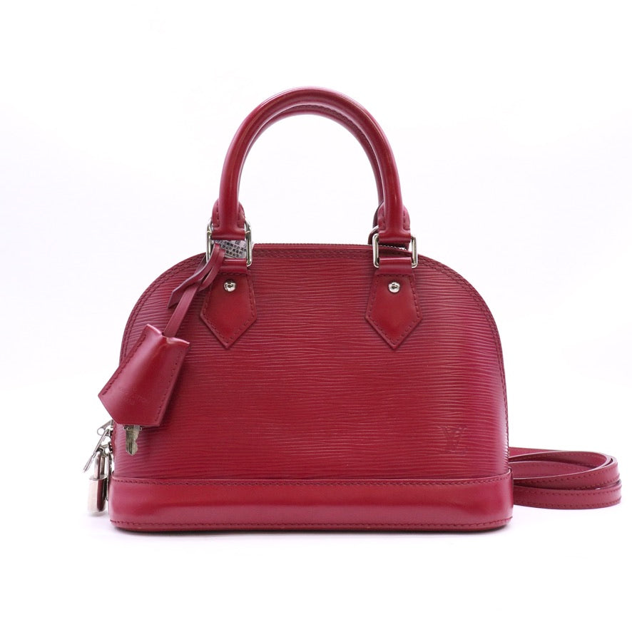 Louis Vuitton Alma BB in Red Epi Leather Twins B24292