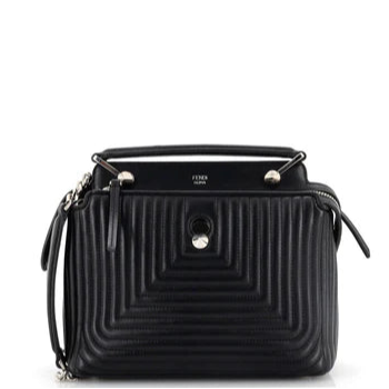 DotCom Click Top Handle Bag Quilted Leather Small Twins