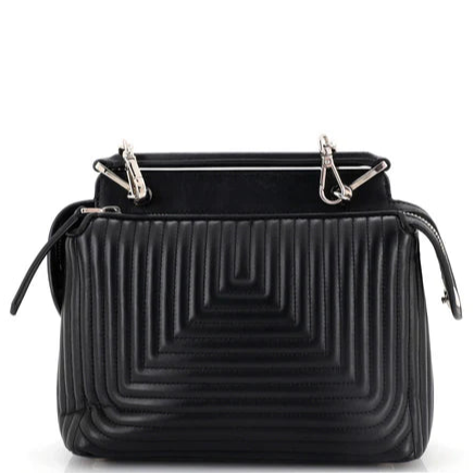 DotCom Click Top Handle Bag Quilted Leather Small Twins