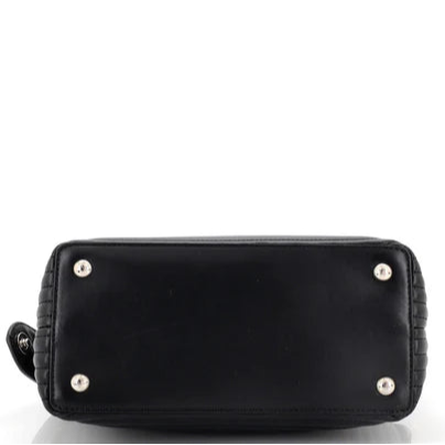 DotCom Click Top Handle Bag Quilted Leather Small Twins