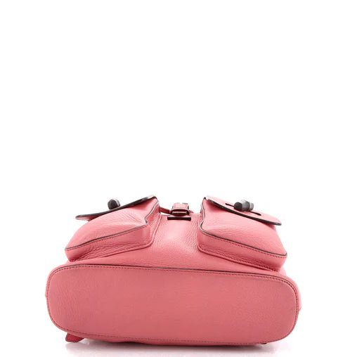 Cellarius Calfskin Medium Bamboo Backpack Glossy Pink - twins
