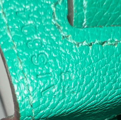 Kelly Handbag Vert Vertigo Epsom with Gold Hardware 28 B24566