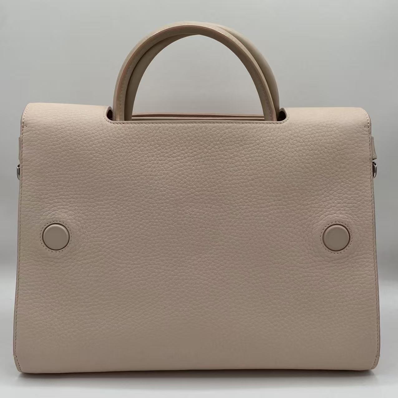 Beige Pebbled Leather Large Diorever Bag