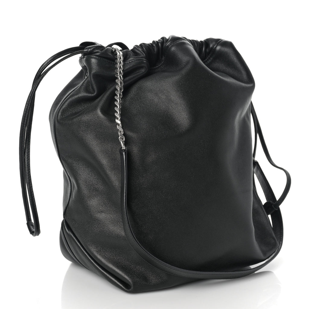 Teddy Bucket Bag Lambskin Leather Small Twins