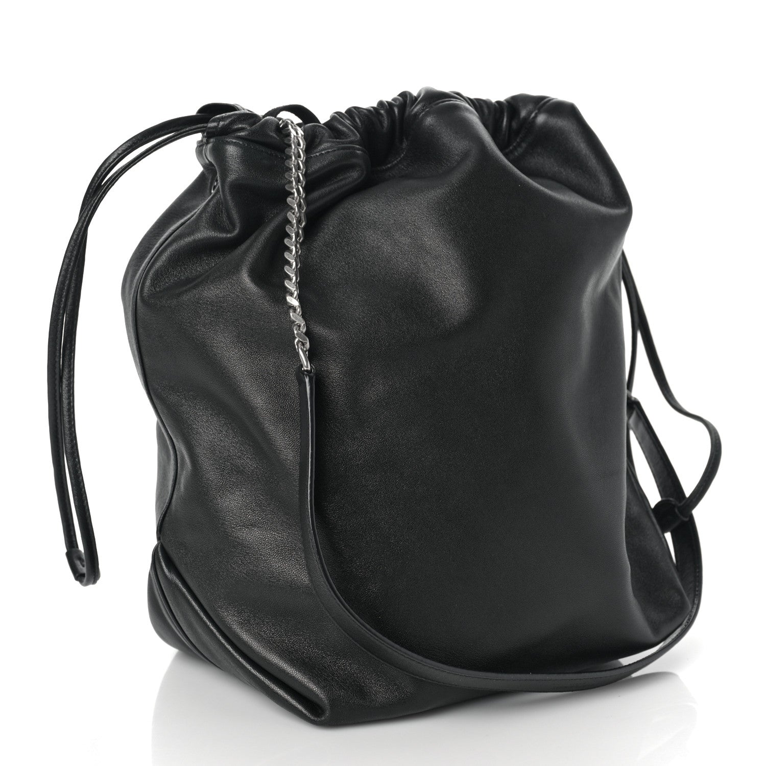 Teddy Bucket Bag Lambskin Leather Small Twins