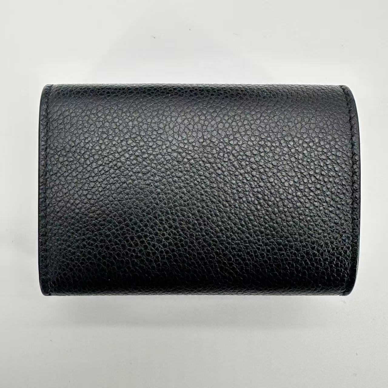 Black Leather Compact Wallet